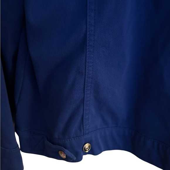 Gloria Vanderbilt Blue Denim Style Button Front Jacket Size L - Picture 6 of 10